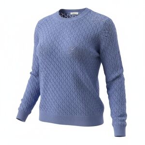 Anniewear Blue Diamond Knit Sweater